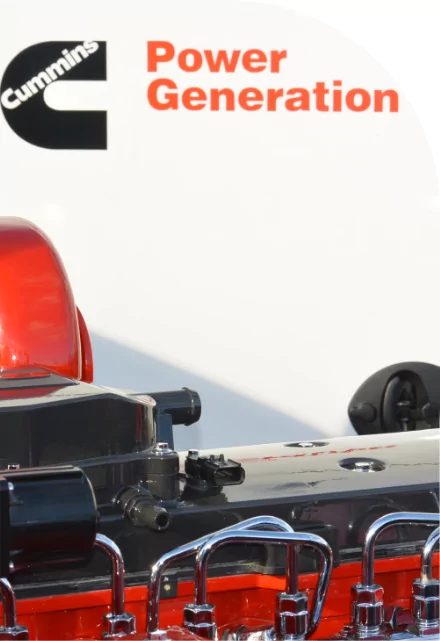 An image of a car engine with high quality labels on it.