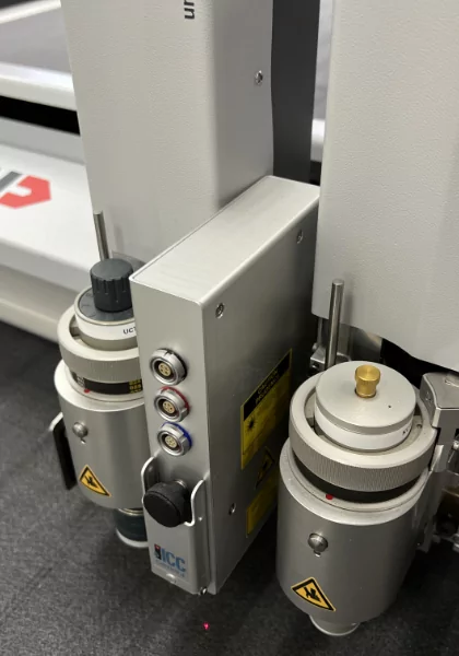 An image displaying a machine with high-quality custom labels, including medical labels.