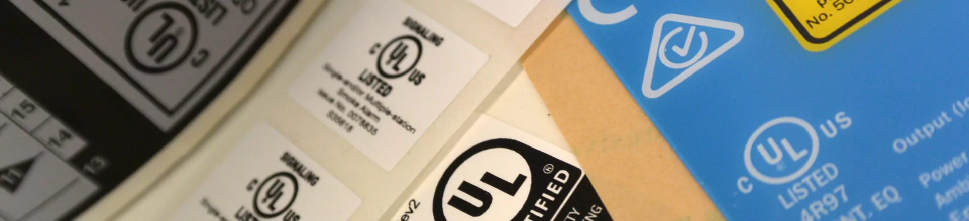 A close up of custom medical labels.